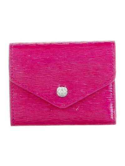 Pre-owned Mz Wallace Patent Leather Coin Pouch In Pink