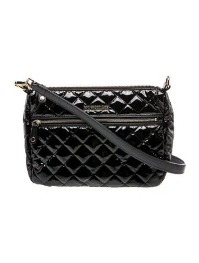 Pre-owned Mz Wallace Patent Leather Crossbody Bag In Black