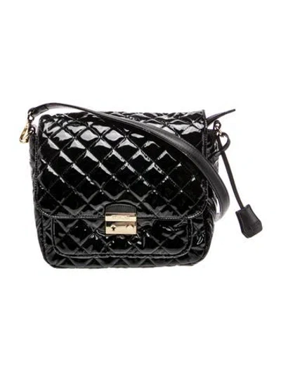 Pre-owned Mz Wallace Patent Leather Crossbody Bag In Black