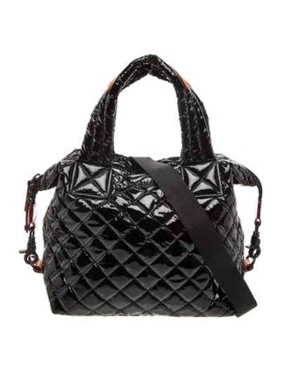 Pre-owned Mz Wallace Patent Leather Crossbody Bag In Black/grey