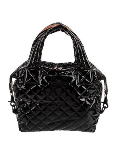 Pre-owned Mz Wallace Patent Leather Top Handle Bag In Black