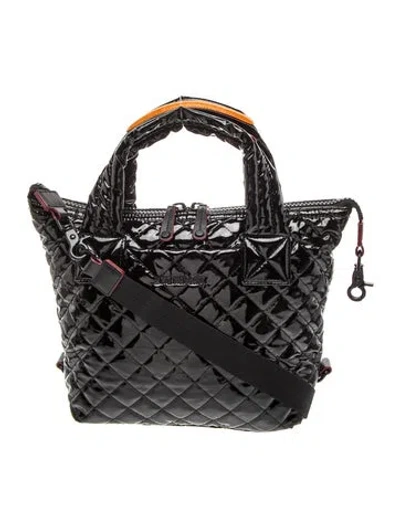 Pre-owned Mz Wallace Patent Leather Top Handle Bag In Black