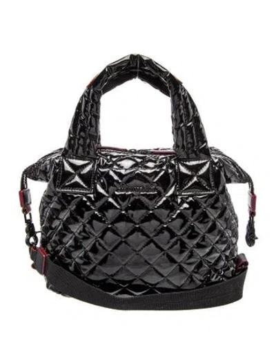 Pre-owned Mz Wallace Patent Leather Top Handle Bag In Black