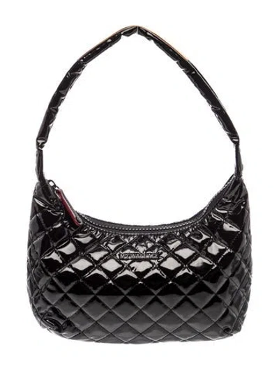 Pre-owned Mz Wallace Patent Leather Top Handle Bag In Black