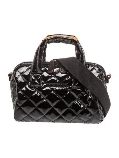 Pre-owned Mz Wallace Patent Leather Top Handle Bag In Black