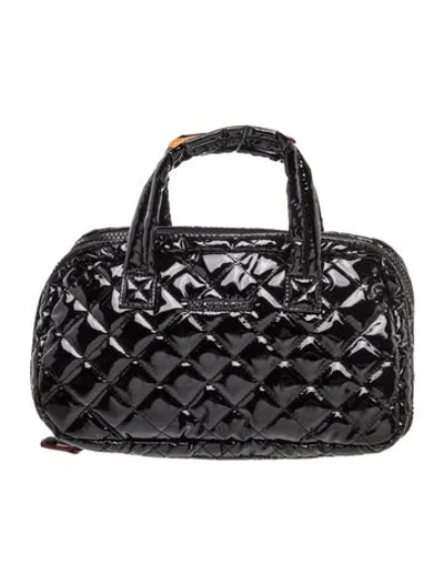 Pre-owned Mz Wallace Patent Leather Top Handle Bag In Black