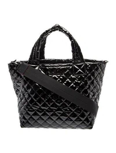 Pre-owned Mz Wallace Patent Leather Top Handle Bag In Black