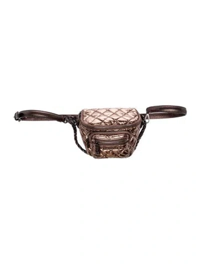 Pre-owned Mz Wallace Patent Leather Top Handle Bag W/ Tags In Brown