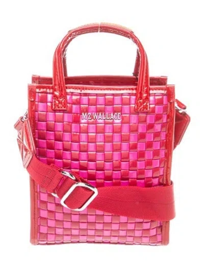 Pre-owned Mz Wallace Patent Leather Top Handle Bag W/ Tags In Multi