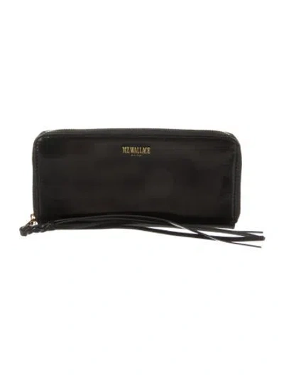 Pre-owned Mz Wallace Patent Leather Wristlet In Black