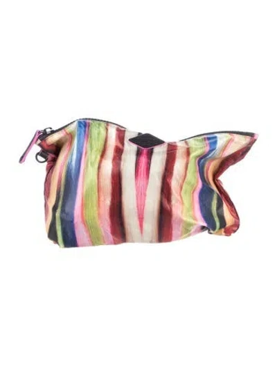 Pre-owned Mz Wallace Pattern Print Cosmetic Bag In Pink