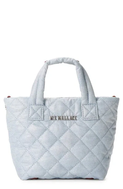 Mz Wallace Petite Metro Deluxe Quilted Nylon Tote In Chambray