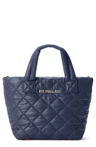Mz Wallace Petite Metro Deluxe Quilted Nylon Tote In Blue