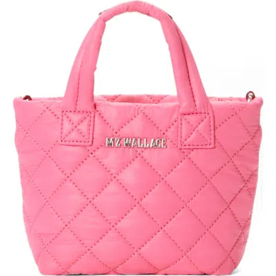 Mz Wallace Petite Metro Deluxe Quilted Tote In Flamingo