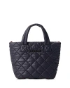 Mz Wallace Petite Metro Deluxe Tote In Black/matte Black