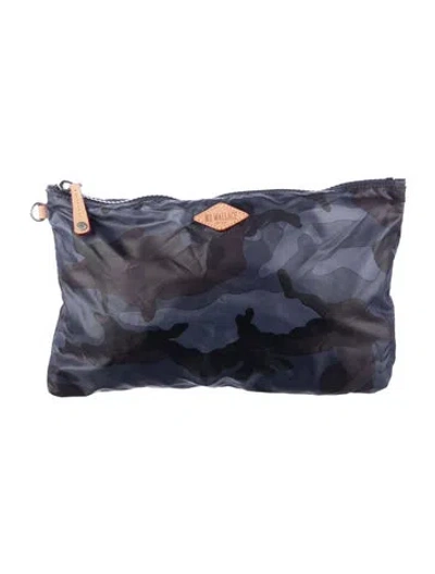 Pre-owned Mz Wallace Printed Cosmetic Bag In Blue
