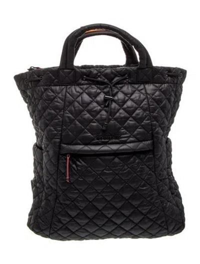 Pre-owned Mz Wallace Quilted Backpack In Black