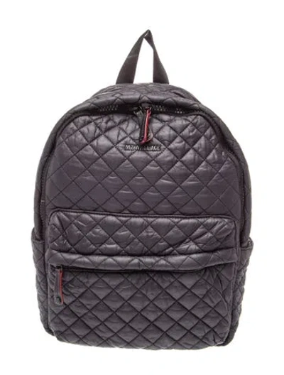 Pre-owned Mz Wallace Quilted Backpack In Black