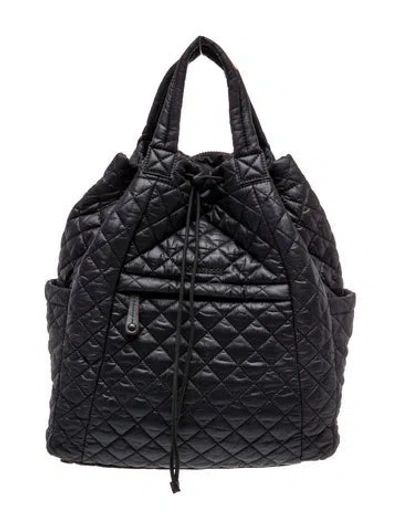 Pre-owned Mz Wallace Quilted Backpack In Black