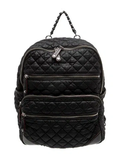 Pre-owned Mz Wallace Quilted Backpack In Black