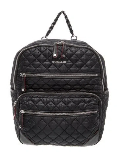 Pre-owned Mz Wallace Quilted Backpack In Black