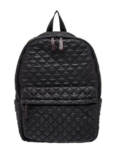 Pre-owned Mz Wallace Quilted Backpack In Black