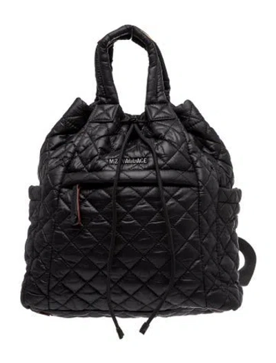 Pre-owned Mz Wallace Quilted Backpack In Black