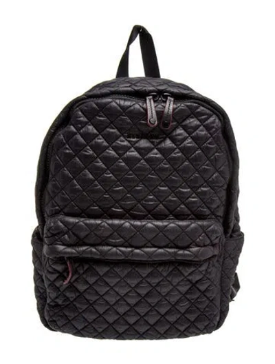 Pre-owned Mz Wallace Quilted Backpack In Black