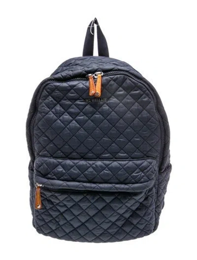 Pre-owned Mz Wallace Quilted Backpack In Blue