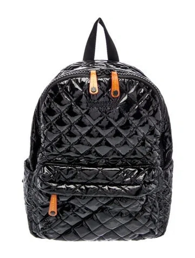 Pre-owned Mz Wallace Quilted Backpack In Gray