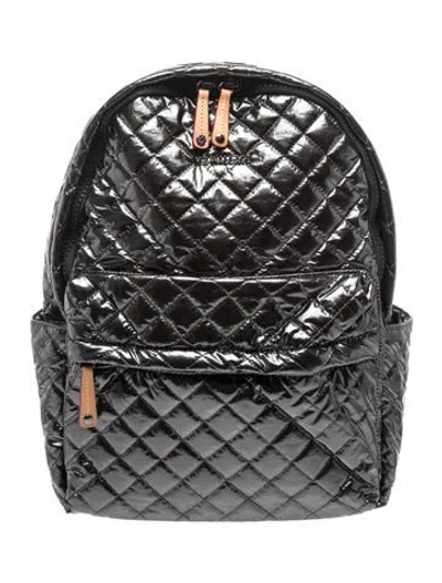 Pre-owned Mz Wallace Quilted Backpack In Gray
