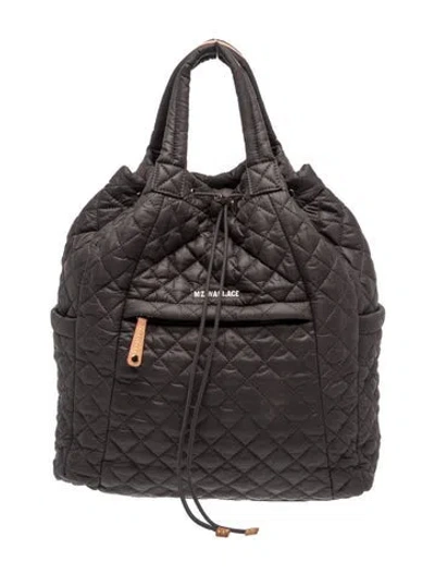 Pre-owned Mz Wallace Quilted Backpack In Gray