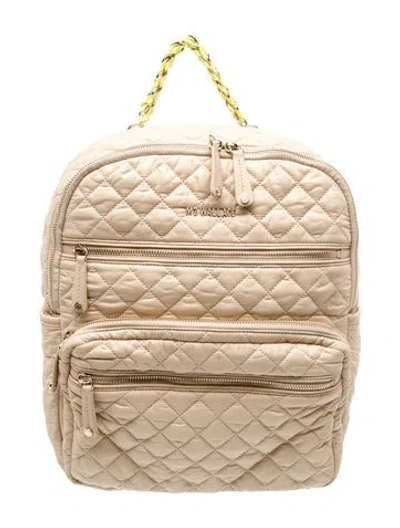 Pre-owned Mz Wallace Quilted Backpack In Neutral