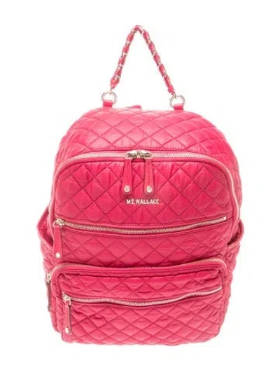 Pre-owned Mz Wallace Quilted Backpack In Pink