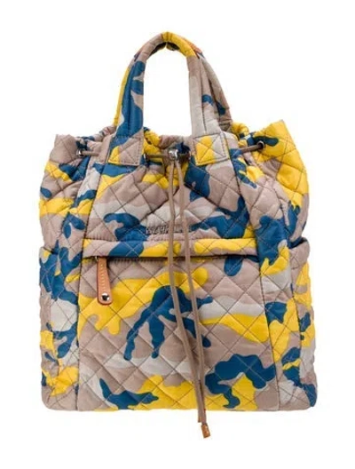Pre-owned Mz Wallace Quilted Backpack In Yellow