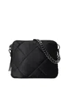 Mz Wallace Bowery Quilted Nylon Crossbody Bag In Black/gunmetal