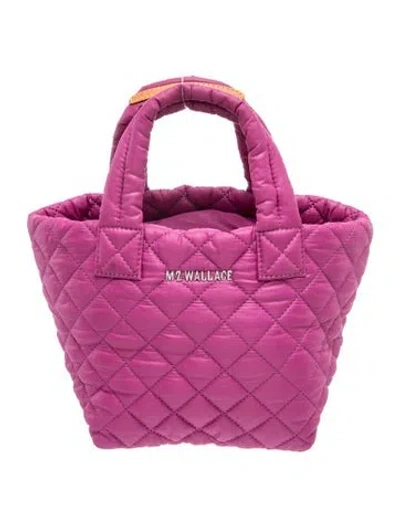 Pre-owned Mz Wallace Quilted Bucket Bag In Purple