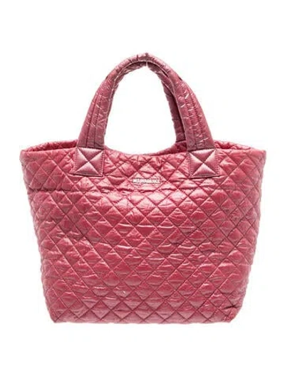 Pre-owned Mz Wallace Quilted Bucket Bag In Red