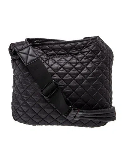 Pre-owned Mz Wallace Quilted Crossbody Bag In Black