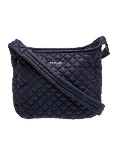 Pre-owned Mz Wallace Quilted Crossbody Bag In Black