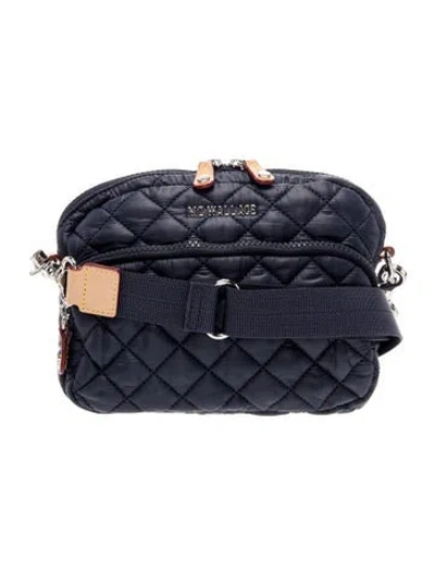 Pre-owned Mz Wallace Quilted Crossbody Bag In Blue
