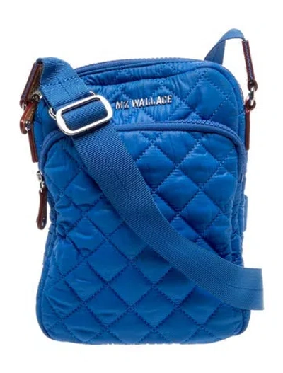 Pre-owned Mz Wallace Quilted Crossbody Bag In Blue