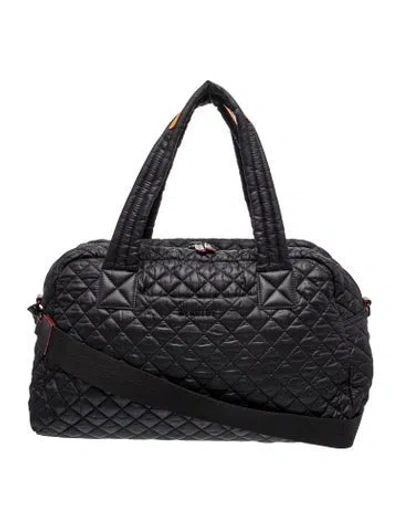 Pre-owned Mz Wallace Quilted Hobo In Black
