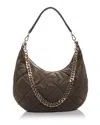 Mz Wallace Quilted Madison Shoulder Bag In Walnut/gold