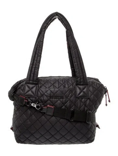Pre-owned Mz Wallace Quilted Messenger Bag In Black