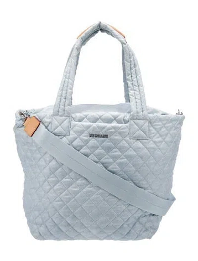Pre-owned Mz Wallace Quilted Messenger Bag In Blue