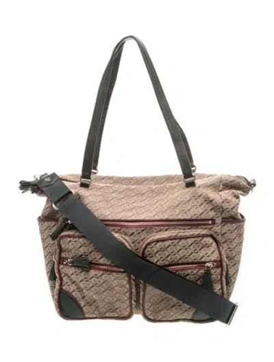 Pre-owned Mz Wallace Quilted Messenger Bag In Brown