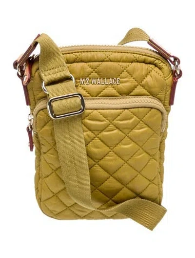 Pre-owned Mz Wallace Quilted Messenger Bag In Green