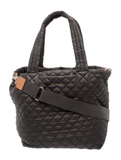 Pre-owned Mz Wallace Quilted Messenger Bag In Grey