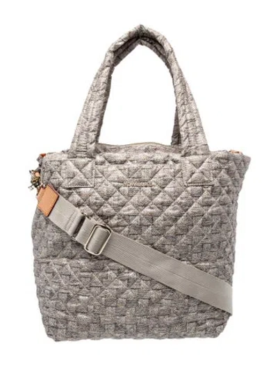 Pre-owned Mz Wallace Quilted Messenger Bag In Neutral